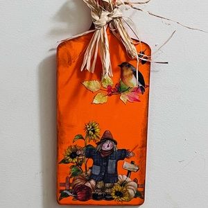 Vintage Wood Scarecrow Cutting Board